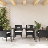 Garden Table Black 140 x 70 x 73 cm Metal - Top-Down View