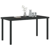 Garden Table Black 140 x 70 x 73 cm Metal