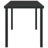 Garden Table Black 140 x 70 x 73 cm Metal
