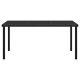 Garden Table Black 160 x 80 x 73 cm Metal