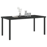 Garden Table Black 160 x 80 x 73 cm Metal - Side View
