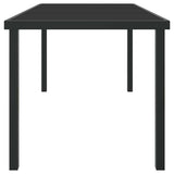 Garden Table Black 160 x 80 x 73 cm Metal
