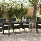 Garden Table Black 200 x 80 x 73 cm Metal