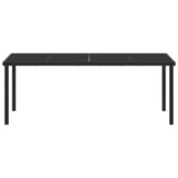 Garden Table Black 200 x 80 x 73 cm Metal