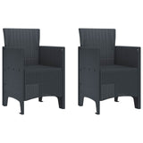 Garden Chair 2 pcs Anthracite 53 x 49 x 85 cm PP