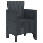 Garden Chair 2 pcs Anthracite Polypropylene
