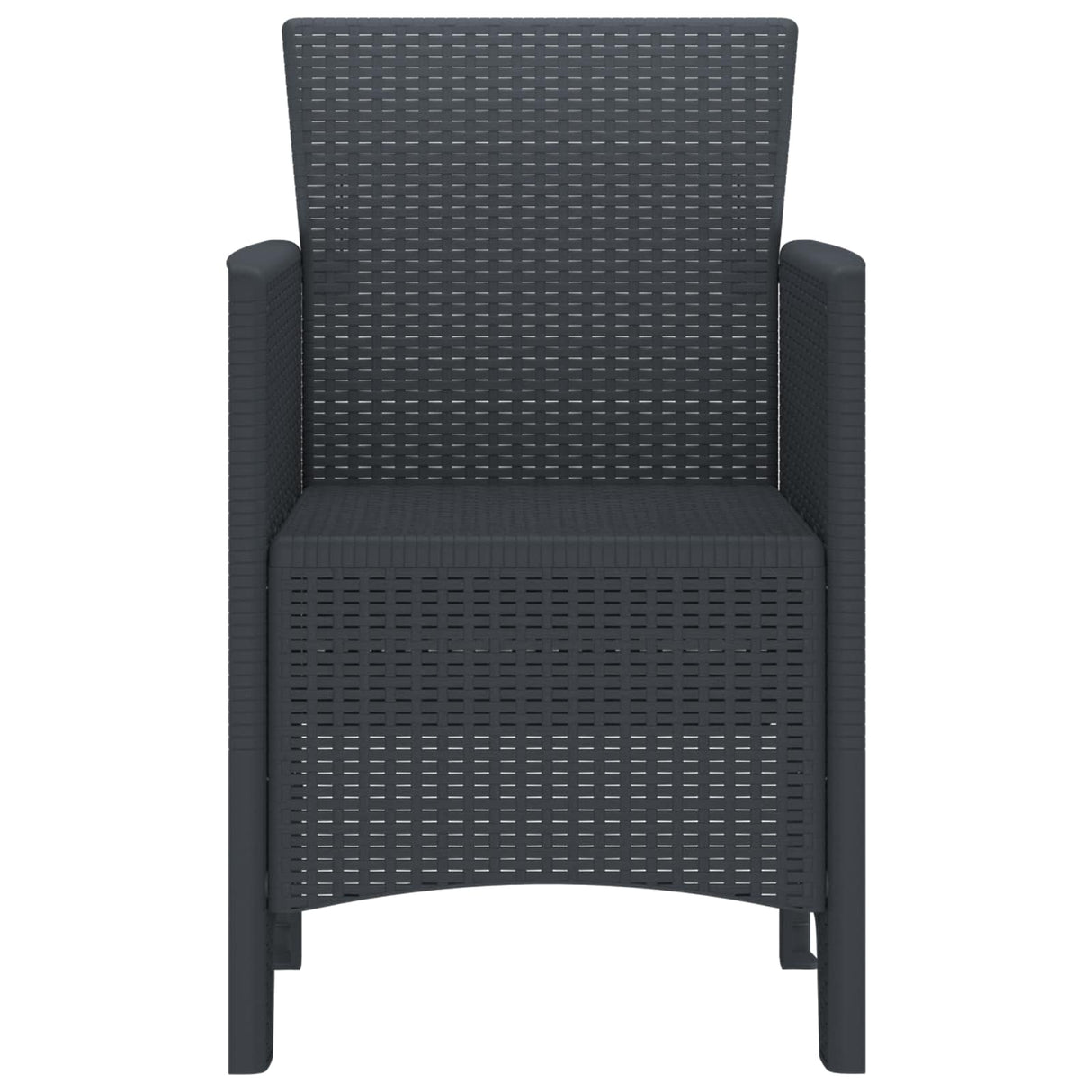 Garden Chair 2 pcs Anthracite 53 x 49 x 85 cm PP