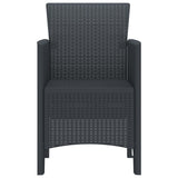 Garden Chair 2 pcs Anthracite 53 x 49 x 85 cm PP