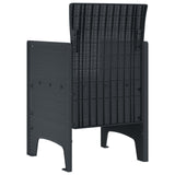 Garden Chair 2 pcs Anthracite 53 x 49 x 85 cm PP - 45-Degree Angle