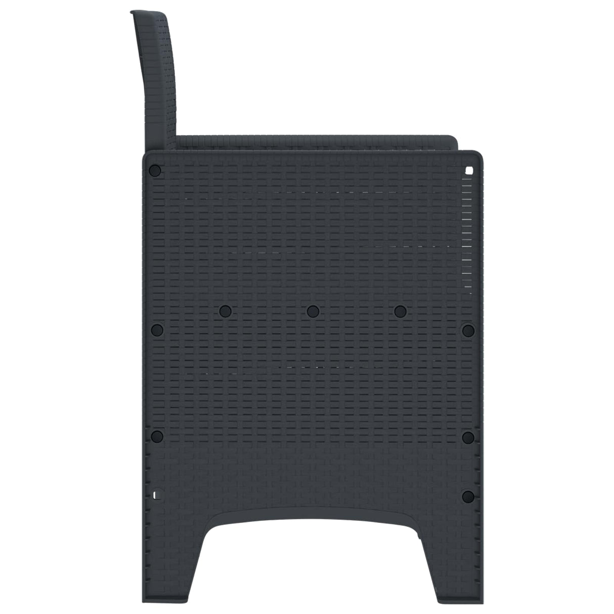 Garden Chair 2 pcs Anthracite 53 x 49 x 85 cm PP