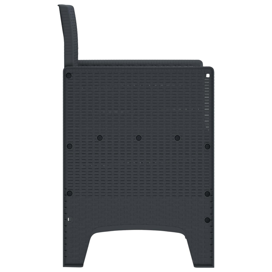Garden Chair 2 pcs Anthracite Polypropylene