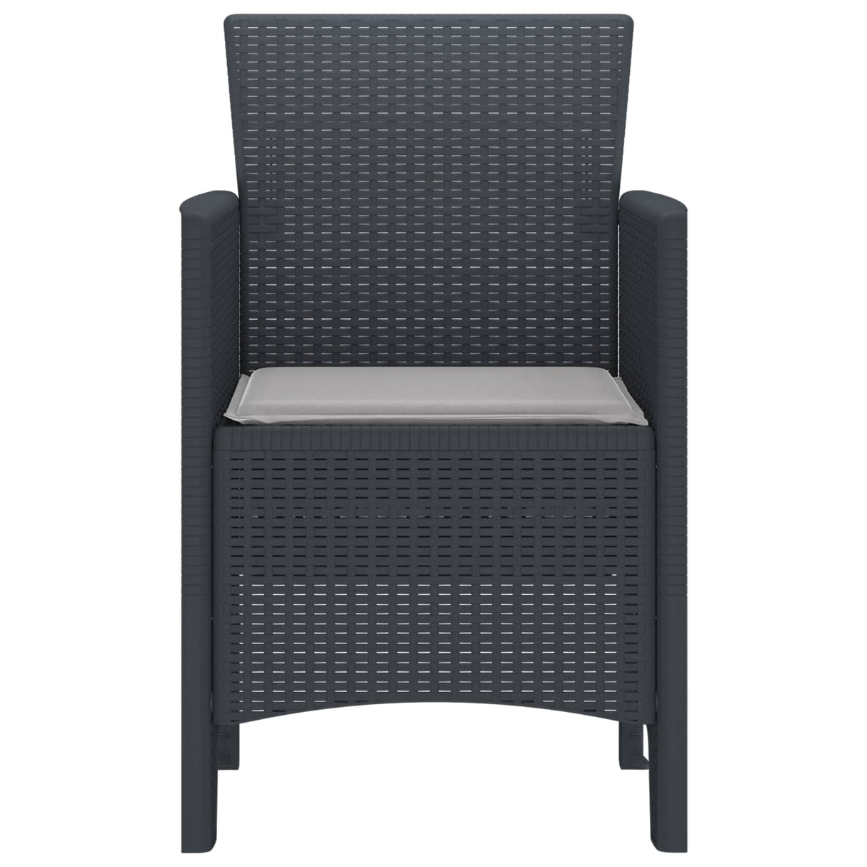 Garden Chair 2 pcs Anthracite 53 x 49 x 85 cm PP