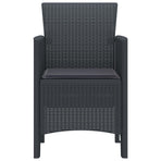 Garden Chair 2 pcs Anthracite Polypropylene