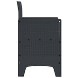 Garden Chair 2 pcs Anthracite 53 x 49 x 85 cm PP