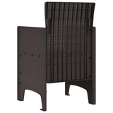 Garden Chair 2 pcs Brown 53 x 49 x 85 cm PP