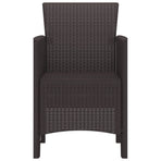 Garden Chair 2 pcs Brown Polypropylene