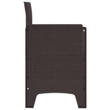 Garden Chair 2 pcs Brown 53 x 49 x 85 cm PP - Top-Down View