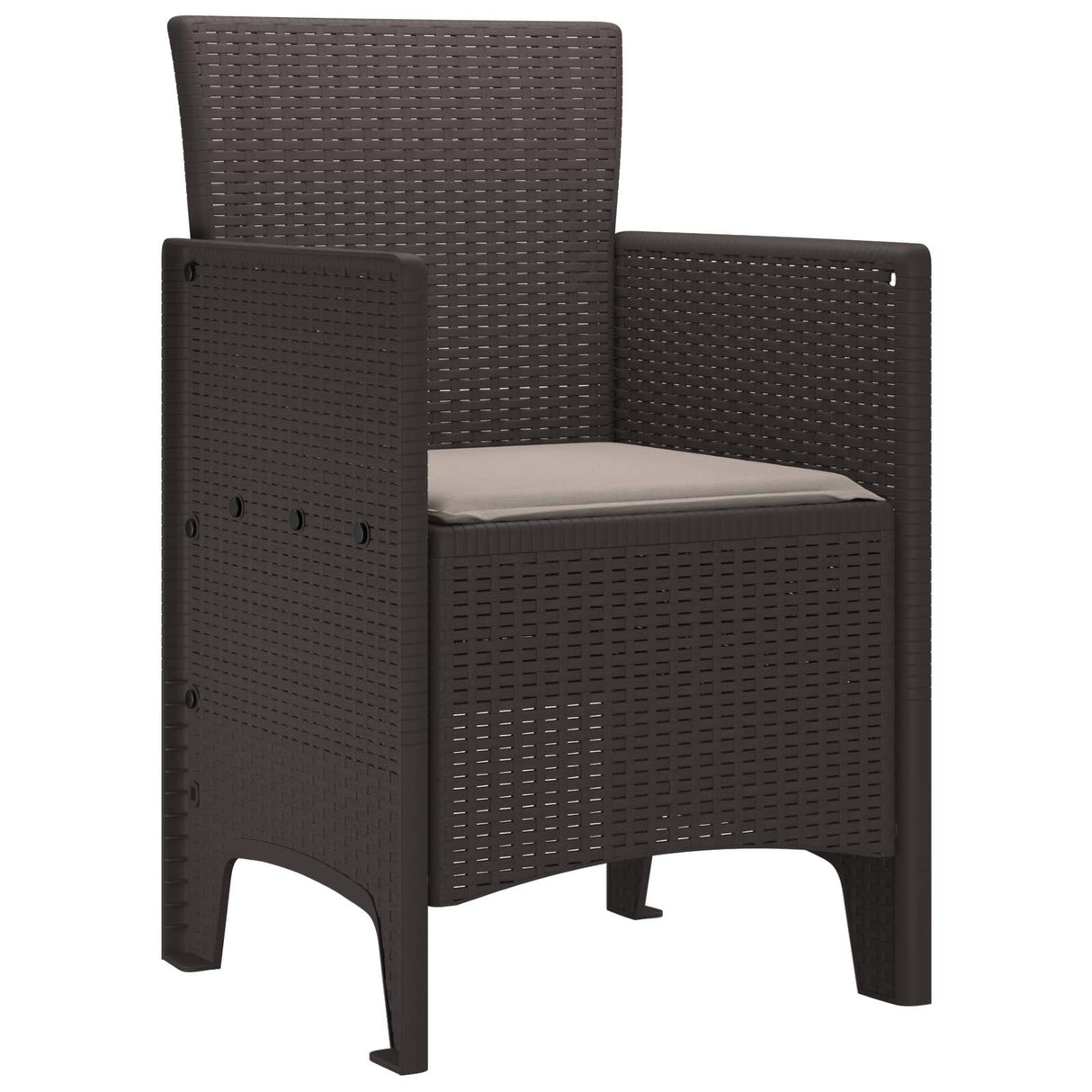 Garden Chair 2 pcs Brown 53 x 49 x 85 cm PP