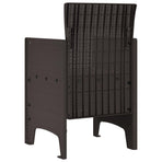 Garden Chair 2 pcs Brown Polypropylene