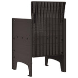 Garden Chair 2 pcs Brown 53 x 49 x 85 cm PP - 45-Degree Angle