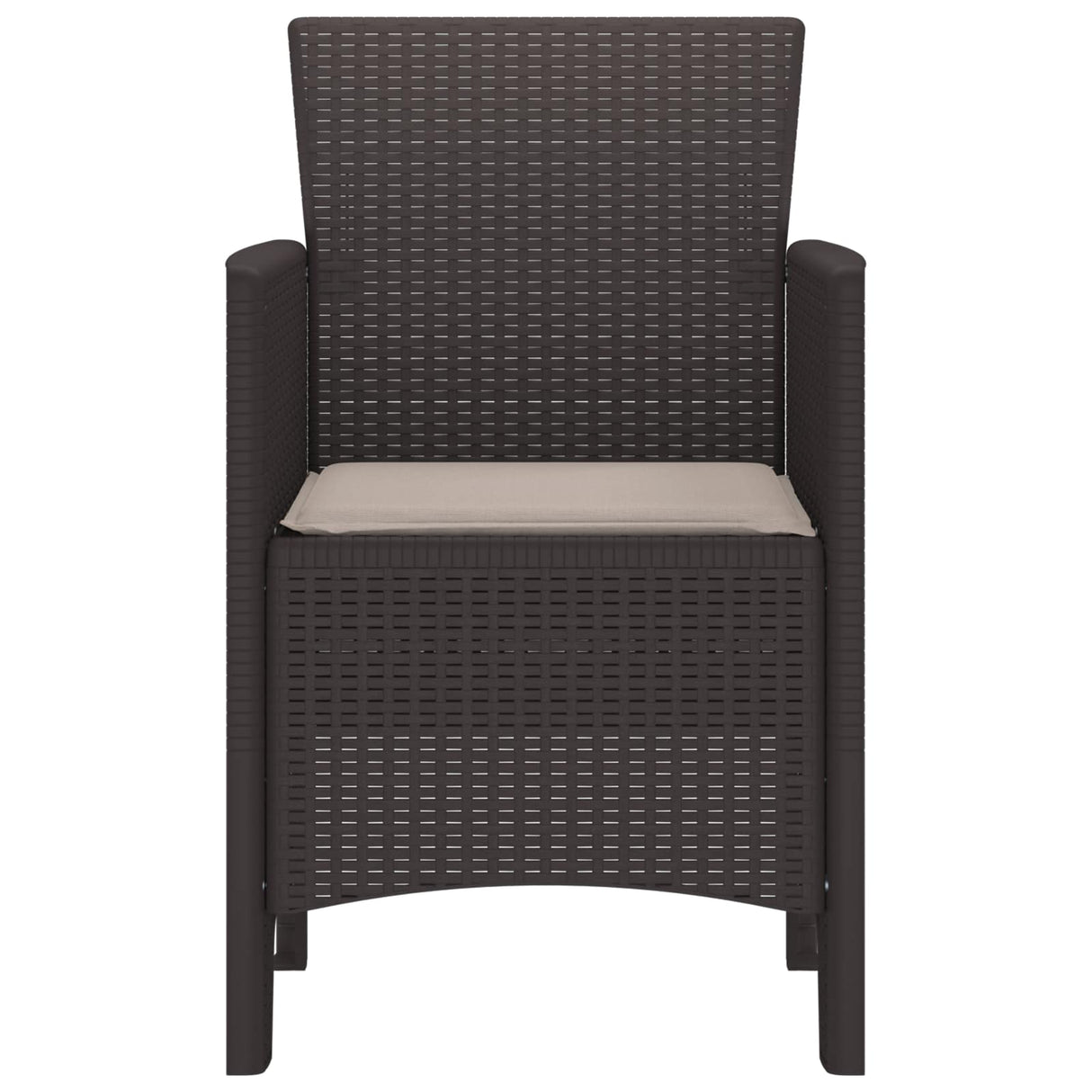 Garden Chair 2 pcs Brown 53 x 49 x 85 cm PP