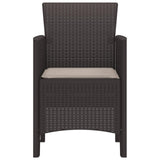 Garden Chair 2 pcs Brown 53 x 49 x 85 cm PP - Side View