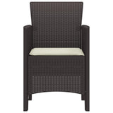 Garden Chair 2 pcs Brown 53 x 49 x 85 cm PP