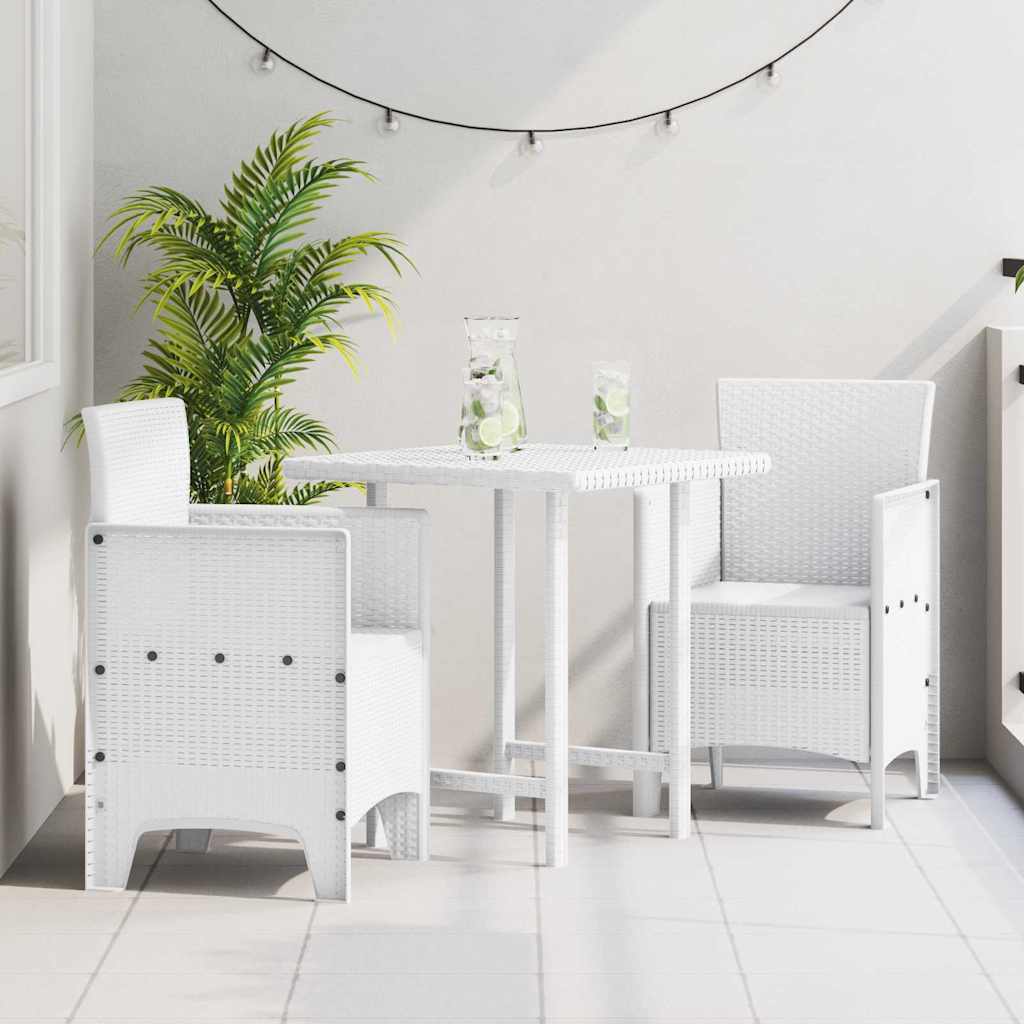 Garden Chair 2 pcs White 53 x 49 x 85 cm PP