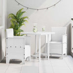 Garden Chair 2 pcs White Polypropylene