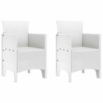 Garden Chair 2 pcs White Polypropylene