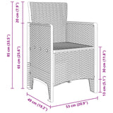 Garden Chair 2 pcs White 53 x 49 x 85 cm PP