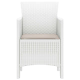 Garden Chair 2 pcs White 53 x 49 x 85 cm PP - 45-Degree Angle