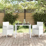 Garden Chair 2 pcs White 53 x 49 x 85 cm PP - Side View