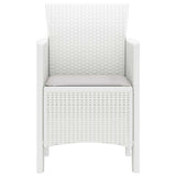 Garden Chair 2 pcs White 53 x 49 x 85 cm PP - Rear View
