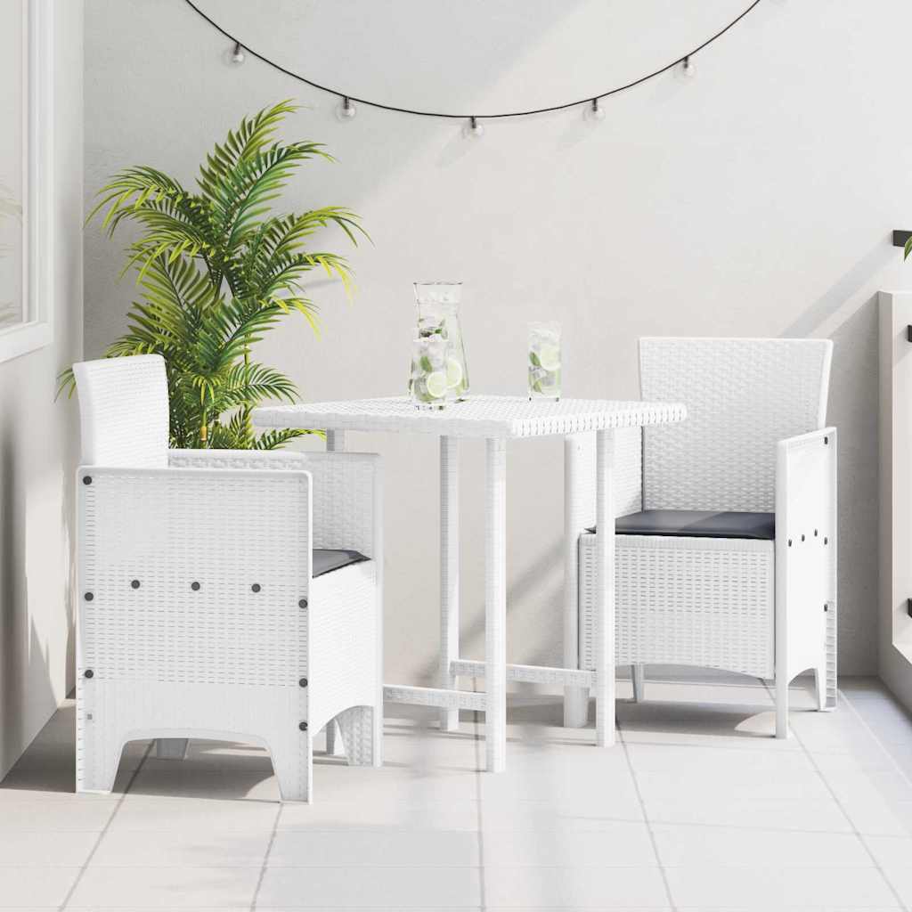 Garden Chair 2 pcs White 53 x 49 x 85 cm PP