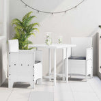 Garden Chair 2 pcs White Polypropylene