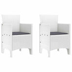 Garden Chair 2 pcs White Polypropylene
