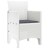 Garden Chair 2 pcs White 53 x 49 x 85 cm PP - Top-Down View