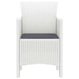 Garden Chair 2 pcs White 53 x 49 x 85 cm PP