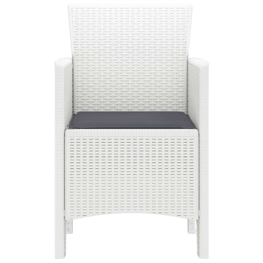 Garden Chair 2 pcs White Polypropylene