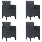 Garden Chair 4 pcs Anthracite Polypropylene