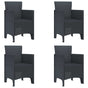 Garden Chair 4 pcs Anthracite Polypropylene