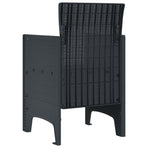 Garden Chair 4 pcs Anthracite Polypropylene