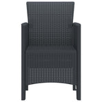 Garden Chair 4 pcs Anthracite Polypropylene