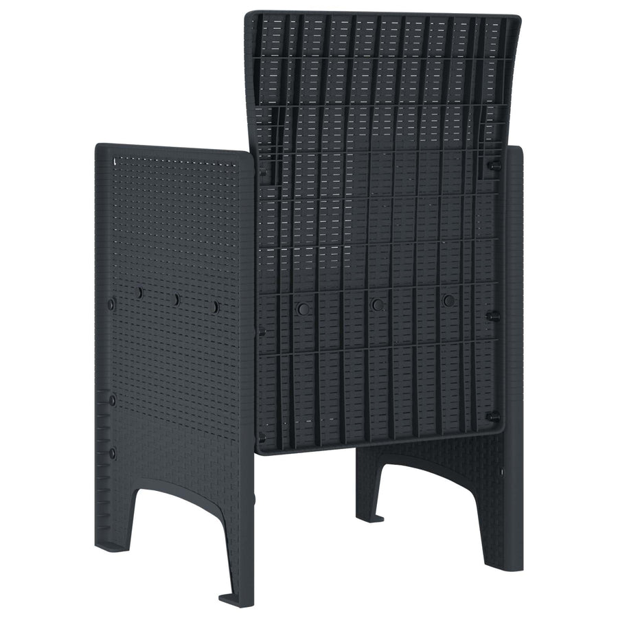Garden Chair 4 pcs Anthracite Polypropylene
