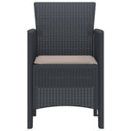 Garden Chair 4 pcs Anthracite Polypropylene