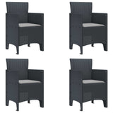 Garden Chair 4 pcs Anthracite 53 x 49 x 85 cm PP