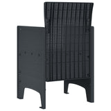 Garden Chair 4 pcs Anthracite 53 x 49 x 85 cm PP - 45-Degree Angle
