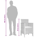 Garden Chair 4 pcs Anthracite 53 x 49 x 85 cm PP - Low Angle