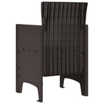 Garden Chair 4 pcs Brown Polypropylene